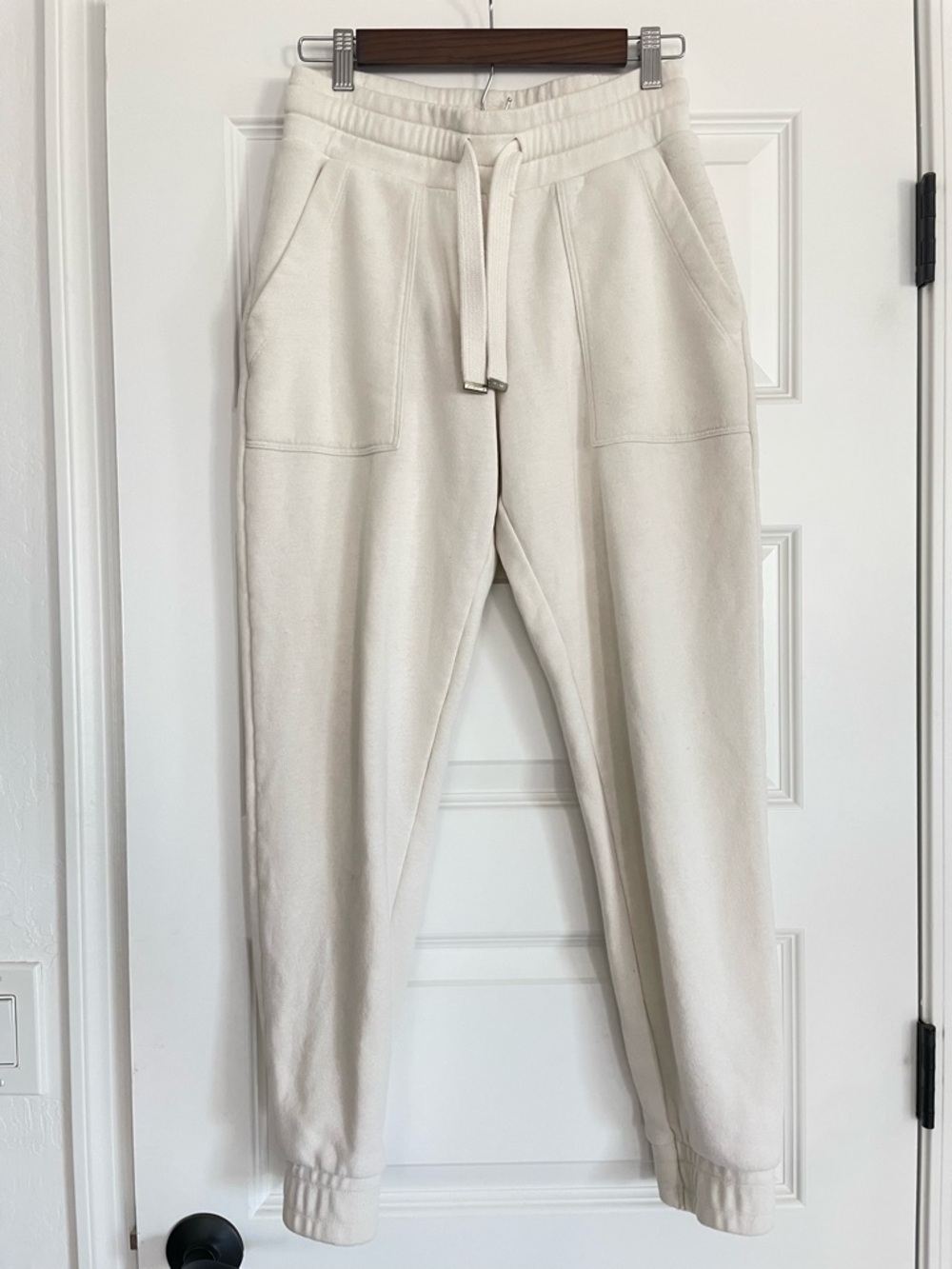 All Saints Cream Drawstring Sweatshirt Detail